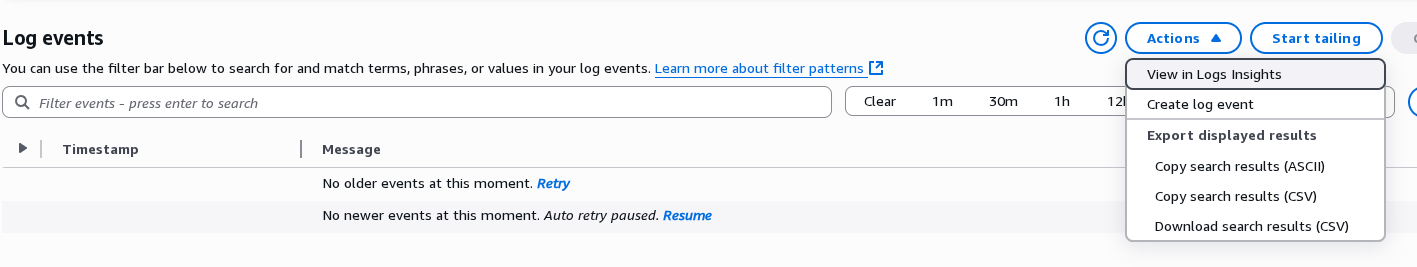 Infrequent Log Class Default View